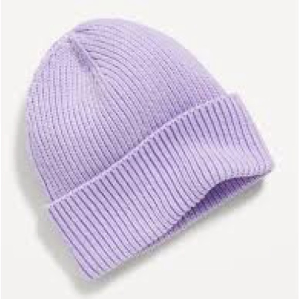 NWOT Old Navy Lavender Gender-Neutral Rib-Knit Beanie
